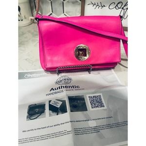 Kate Spade Peony Pink Leather Brightspot Avenue Sally-Certified/authenticated